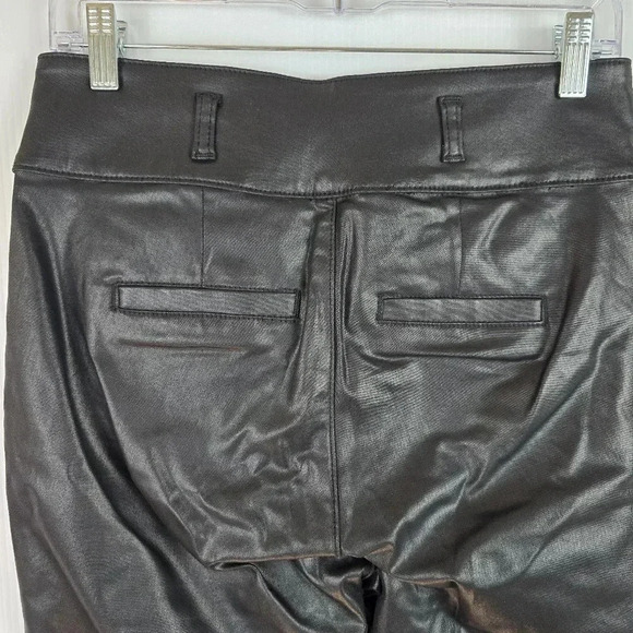 Kut From The Kloth Women's Faux Leather Black Straight Cut Pants Size 6 - Picture 8 of 13